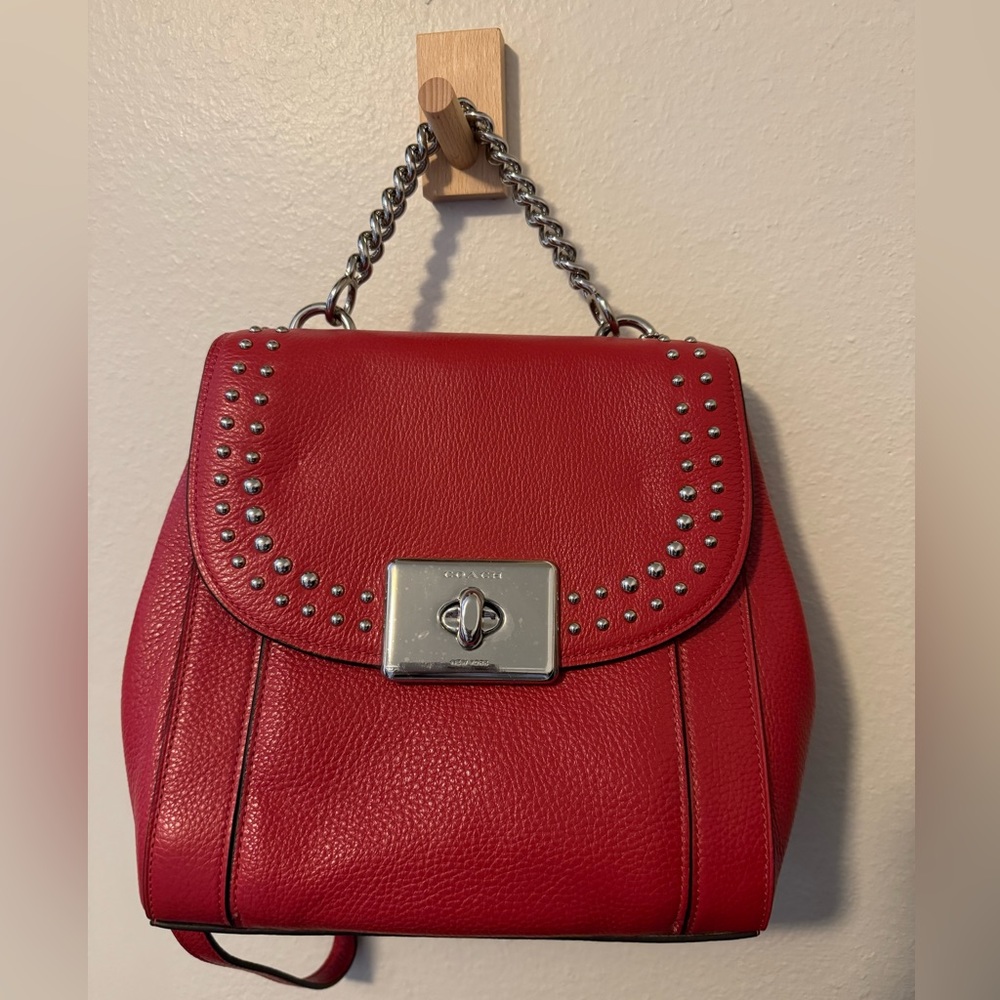 Red Coach Mini Backpack